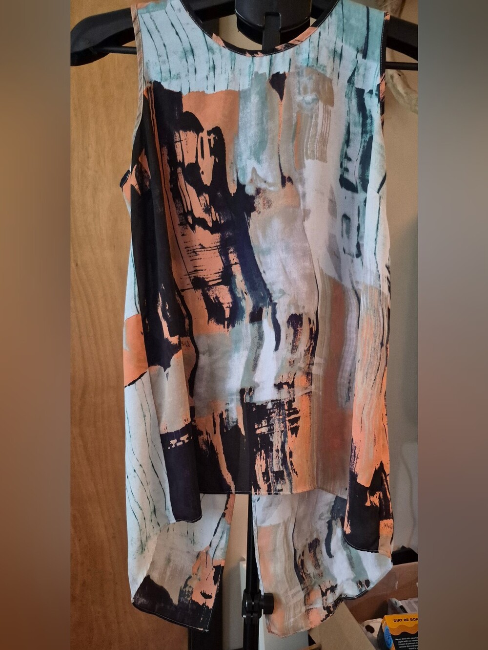 Abstract Print Asymmetric Hem Women's - Multi-Color